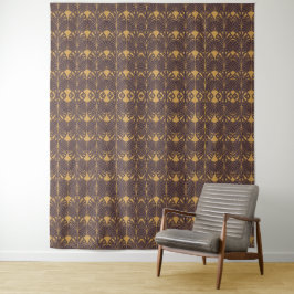 Art-Deco-Muster mit fächerförmigen Motiven  Wandteppich