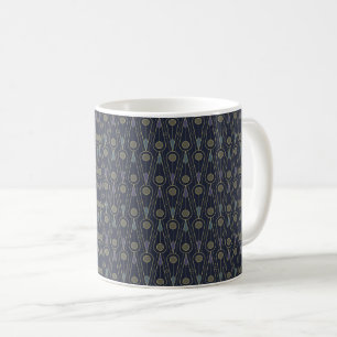 Art-Deco-Muster mit geometrischen Formen in Gold Kaffeetasse