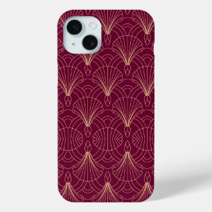 Art-Deco-Muster mit goldenen geometrischen Fächerm Case-Mate iPhone Hülle