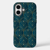 Art-Deco-Muster mit goldenen geometrischen Formen