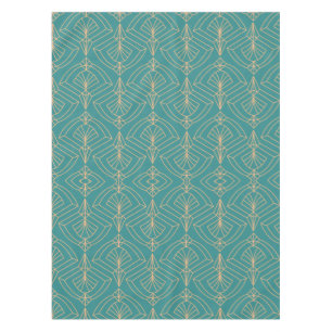 Art Deco-Muster mit goldenen geometrischen Formen Tischdecke