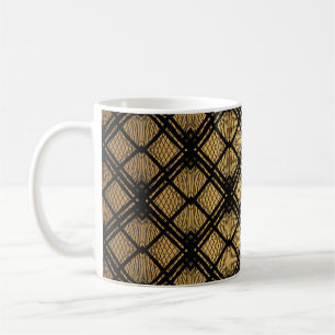 Art Deco Muster. Nahtlose schwarze und goldene Bac Kaffeetasse