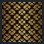 Art Deco Muster. Nahtlose schwarze und goldene Bac Poster<br><div class="desc">Art Deco Muster. Nahtloser Schwarz-Gold Hintergrund. Metallische Muscheln oder Waagen verleihen einen Spitzenschmuck. Minimalistische geometrische Konstruktion. Vintage Linien. Motive aus den 1920-30er Jahren. Luxuriöse Vintage Illustration 1920er, 1930er, 20er, 30er, abstrakt, Kunst, Kunst Deko, Kunst, künstlerischer Hintergrund, schwarz, klassisch, kreativ, Deko, Dekoration, Dekoration, Design, diagonal, elegant, Element, Vintage, Retro, Illustration, Illustration,...</div>