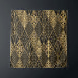 Art Deco Muster. Nahtlose schwarze und goldene Bac Wandteppich<br><div class="desc">Art Deco Muster. Nahtloser schwarzer und goldener Hintergrund. Metallische Muscheln oder Waagen zieren in Rhombus. Minimalistisches geometrisches Design. Vintage Linien. Motive aus den 1920-30er Jahren. Luxuriöses Vintages Flickwerk.</div>