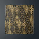 Art Deco Muster. Nahtlose schwarze und goldene Bac Wandteppich<br><div class="desc">Art Deco Muster. Nahtloser schwarzer und goldener Hintergrund. Metallische Muscheln oder Waagen zieren in Rhombus. Minimalistisches geometrisches Design. Vintage Linien. Motive aus den 1920-30er Jahren. Luxuriöses Vintages Flickwerk.</div>