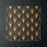 Art Deco Muster. Nahtlose schwarze und goldene Bac Wandteppich<br><div class="desc">Art Deco Muster. Nahtloser schwarzer und goldener Hintergrund. Metallische Muscheln oder Waagen verleihen einen Spitzenschmuck. Minimalistisches geometrisches Design. Vintage Linien. Motive aus den 1920-30er Jahren. Luxus-Vintage Illustration</div>