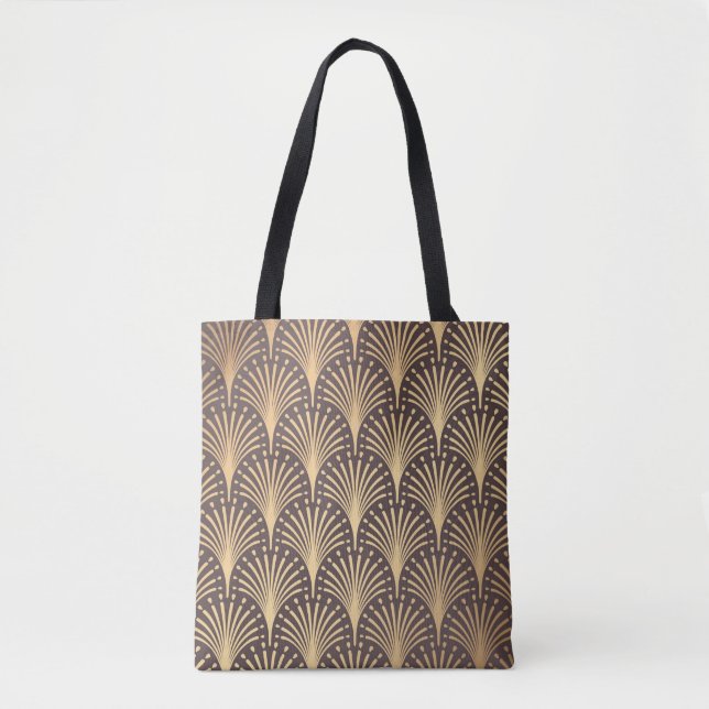 Art Deco Muster. Nahtloser goldener Hintergrund. M (Vorderseite)