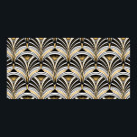 Art Deco Muster. Vintages Gold Schwarz-weiß Poster<br><div class="desc">Art Deco Muster. Vintager goldfarbener Schwarz-weißer Hintergrund. Luxuriöses,  nahtloses Dekor. Roaring-Zwanzigermotiv</div>