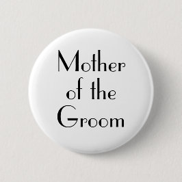 Art Deco Mutter des Groom Wedding Button