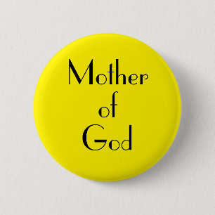 Art Deco Mutter Gottes Text Typografie Button