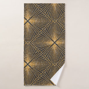Art Deco Nahtlose geometrische Muster. Elegant Wal Badehandtuch