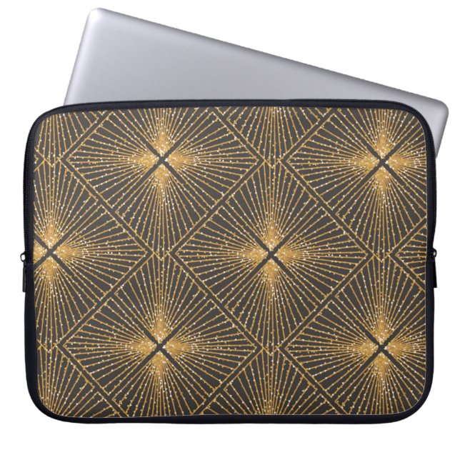 Art Deco Nahtlose geometrische Muster. Elegant Wal Laptopschutzhülle (Vorderseite)