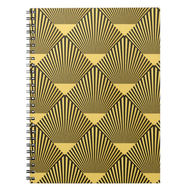 Art Deco nahtloses Muster. Dekoration  Notizblock (Vorderseite)