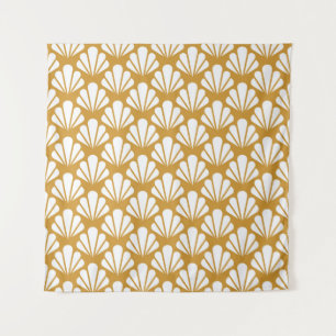 Art Deco Nahtloses Muster. Geometrische Blumendeko Wandteppich