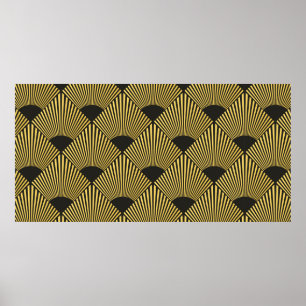 Art Deco nahtloses Muster Poster