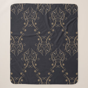 Art Deco nahtloses Muster. Vintage-Hintergrund mit Sherpadecke