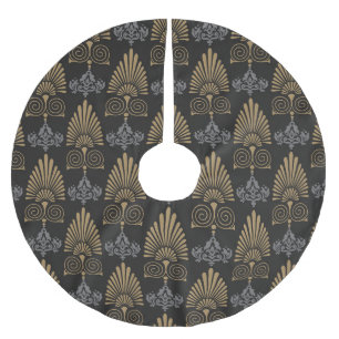 Art Deco: Nahtloses Vintages Hintergrundbild Polyester Weihnachtsbaumdecke