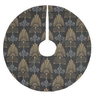 Art Deco: Nahtloses Vintages Hintergrundbild Polyester Weihnachtsbaumdecke