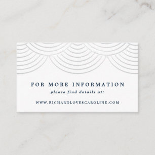 Art Deco Navy String Lights Website Enclosure Card Begleitkarte