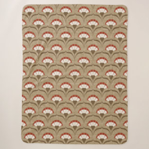 Art Deco Nelken (neutral und rot) Sherpadecke