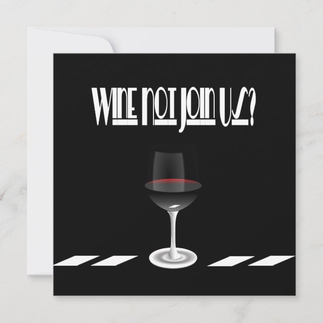 Art Deco Noir Chic Cocktail Party Einladung (Vorderseite)