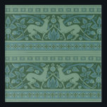 Art Deco Nouveau Hund Natur Tiermuster Acryl Wandkunst<br><div class="desc">Jugendstil - Tiere - Dieses wirbelnde,  reich blaue Jugendstil-Hundsmuster ist ein antikes Muster,  das auf dem William Burges Tapete Fries aus der Mitte des 19. Jahrhunderts basiert.</div>