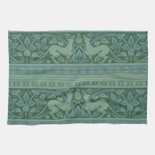 Art Deco Nouveau Hund Natur Tiermuster Geschirrtuch