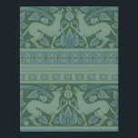 Art Deco Nouveau Hund Natur Tiermuster Künstlicher Leinwanddruck<br><div class="desc">Jugendstil - Tiere - Dieses wirbelnde,  reich blaue Jugendstil-Hundsmuster ist ein antikes Muster,  das auf dem William Burges Tapete Fries aus der Mitte des 19. Jahrhunderts basiert.</div>