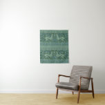 Art Deco Nouveau Hund Natur Tiermuster Wandteppich<br><div class="desc">Jugendstil - Tiere - Dieses wirbelnde,  reich blaue Jugendstil-Hundsmuster ist ein antikes Muster,  das auf dem William Burges Tapete Fries aus der Mitte des 19. Jahrhunderts basiert.</div>
