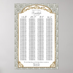 Art Deco Nouveau Modern Fan Muschel Muster Poster