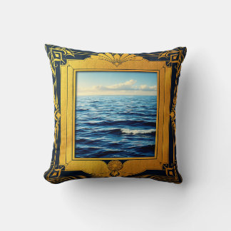 Art Deco Ocean Serenity Kissen
