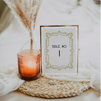 Art Deco Old Hollywood 1920er Tischnummer