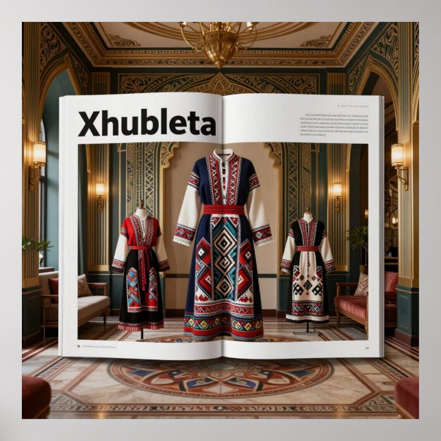 Art Deco Opulence GeometricPatternsVII HER_XHU_001 Poster (Vorne)