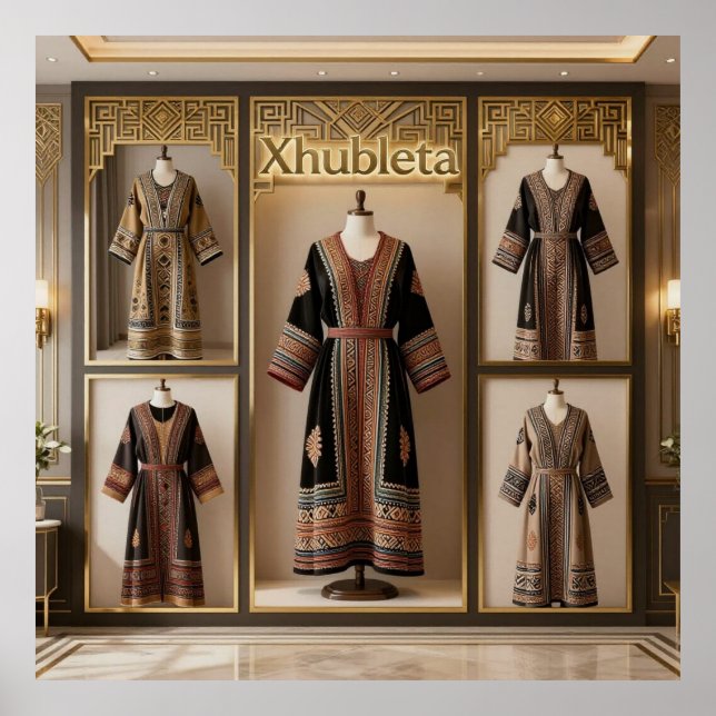 Art Deco Opulence GeometricPatternsVIIIHER_XHU_001 Poster (Vorne)