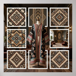 Art Deco Opulenz Geometrische Muster V HER_XHU_001 Poster