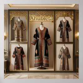 Art Deco Opulenz GeometrischeMusterVIIIHER_XHU_001 Poster