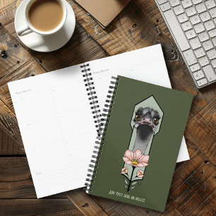 Art Deco Ostrich Blume Green Planer