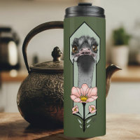 Art Deco Ostrich Blume Green