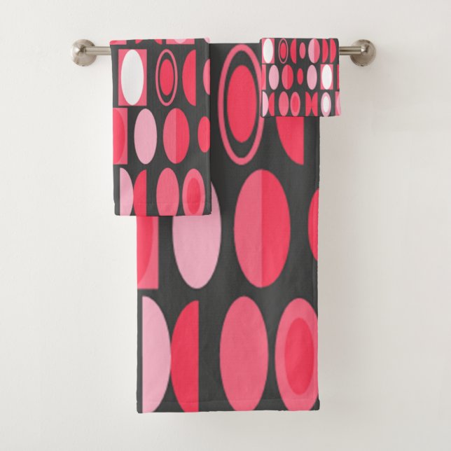 Art Deco Ovals Badhandtuch Set (Insitu)