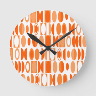 Art Deco Ovals Runde Wanduhr