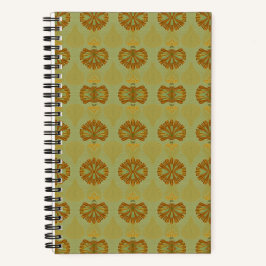 Art Deco Palm Smaragd Gold Notizbuch