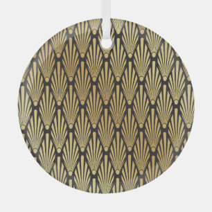 Art Deco Palmen: Schwarzes Gold. Ornament Aus Glas