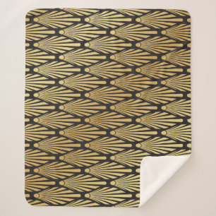 Art Deco Palms: Schwarzes Gold. Sherpadecke