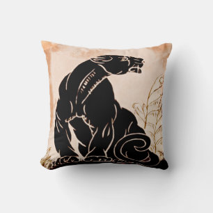 Art Deco Panther Deco Pillow Kissen