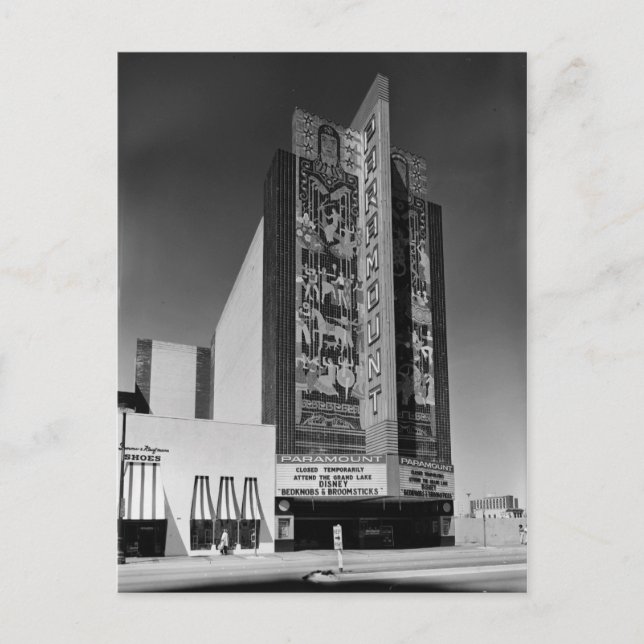 Art Deco Paramount Theater, Oakland, CA Postkarte (Vorderseite)