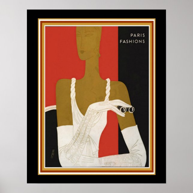Art Deco Paris Mode Print Ca. 1931 Poster (Vorne)