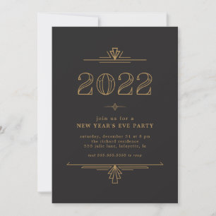 Art-Deco-Party Einladungen des neuen Jahres