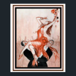 Art Deco "Party Girl" Poster 16 x 20<br><div class="desc">Französisch,  Art Deco Poster "Party Girl" 16 x 20</div>