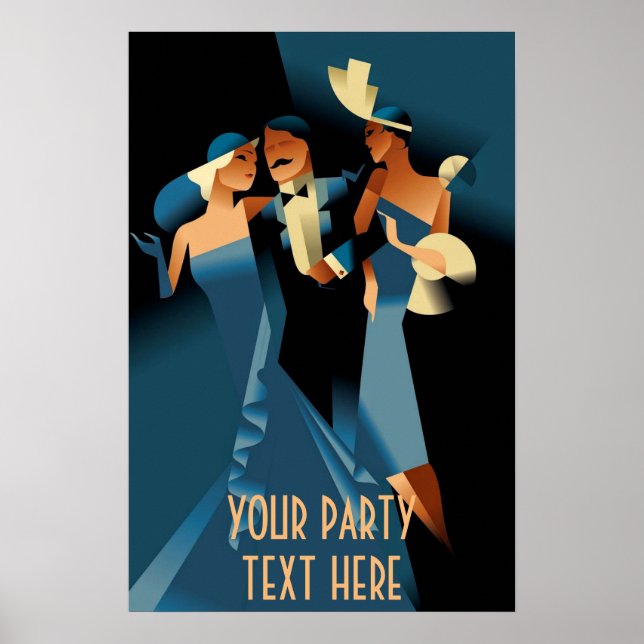 Art Deco Party Poster (Vorne)