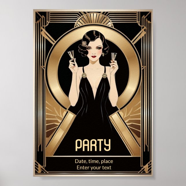 Art Deco Party Poster (Vorne)